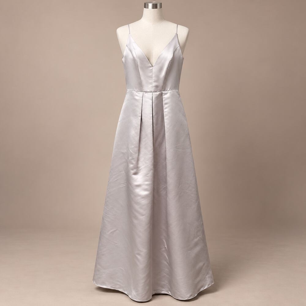 Haley Paige Occasions satin evening gown (Style 5665) in Candlelight Size 10
